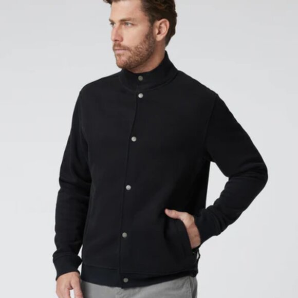 Vuori Other - Vuori Men's Seaside Black Bomber Jacket Coat Snap Front size large athleisure